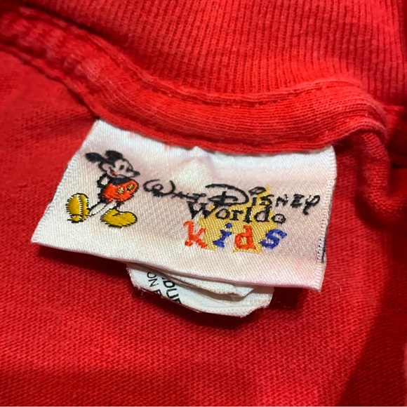 ✨ walt disney world kids 🪄 vintage red classic mickey mouse tee 🪄 youth MED ✨ - Picture 3 of 5